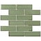 Msi Evergreen SAMPLE Textured Beveled Subway Glass Mesh-Mounted Mosaic Wall Tile ZOR-MD-0315-SAM - alternate 1